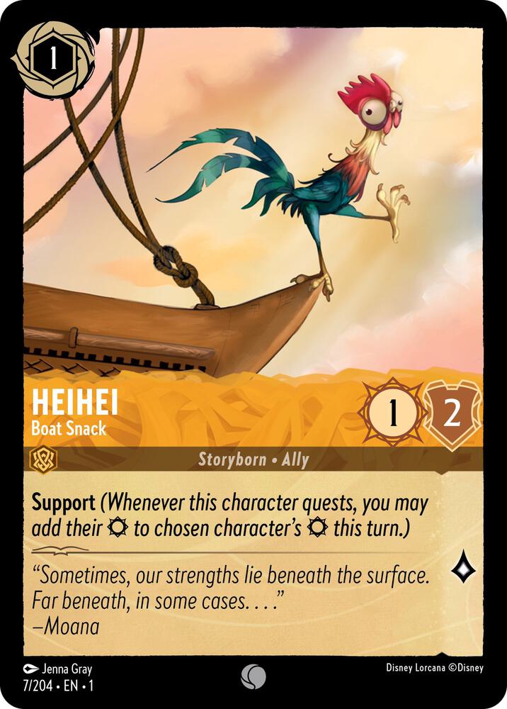 Heihei - Boat Snack 7/204 card from The First Chapter