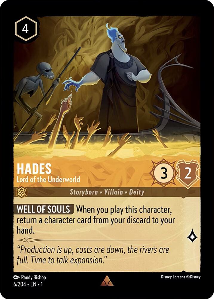 Hades - Lord of the Underworld 6/204 card from The First Chapter