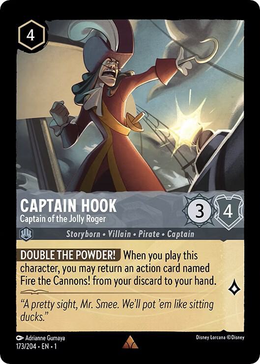 Captain Hook - Captain of the Jolly Roger 173/204 card from The First Chapter