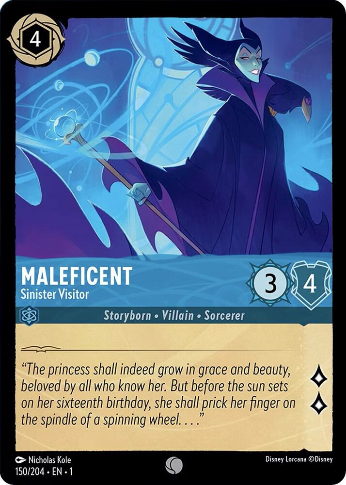 Maleficent - Sinister Visitor 150/204 card from The First Chapter