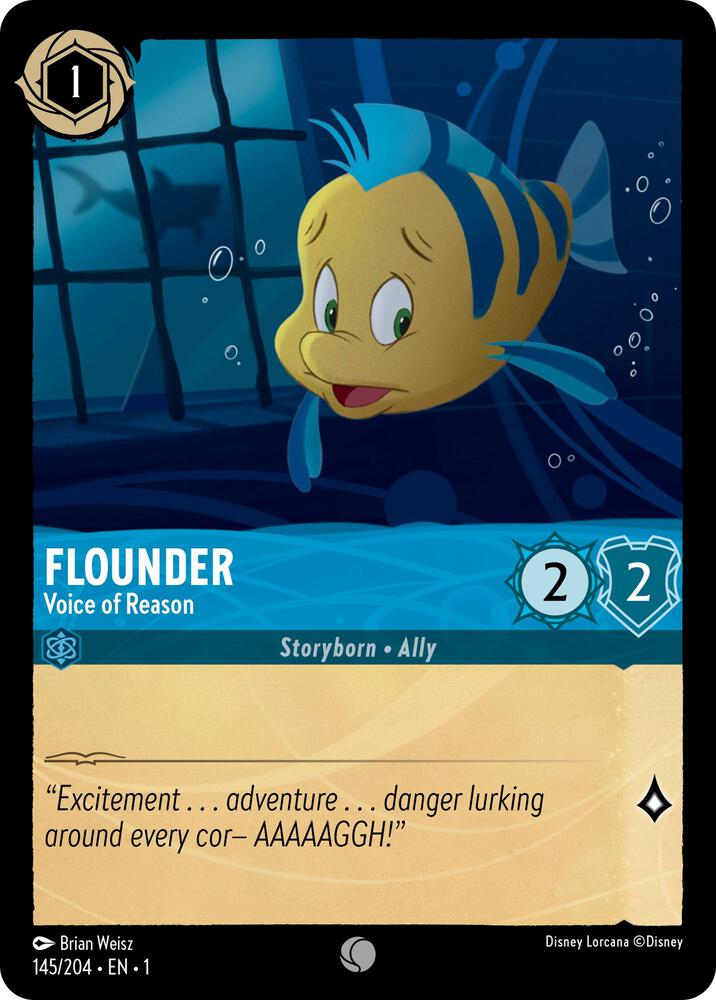 Flounder - Voice of Reason 145/204 card from The First Chapter