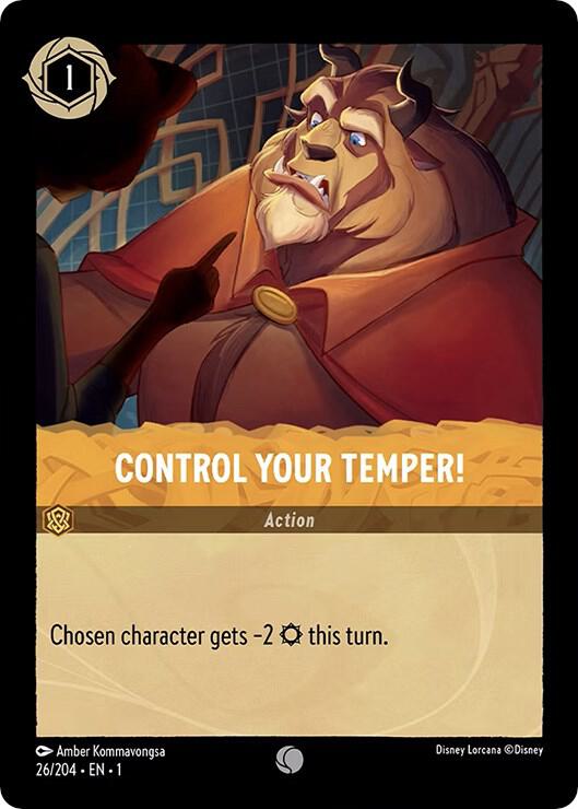 Control Your Temper! 26/204 card from The First Chapter