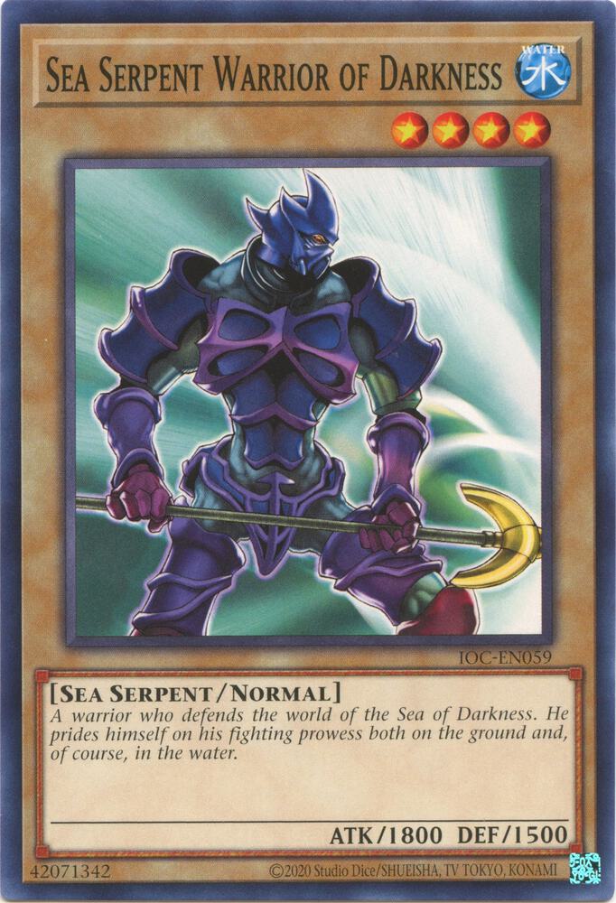 Sea Serpent Warrior of Darkness IOC-EN059 card from Invasion of Chaos (25th Anniversary Edition)
