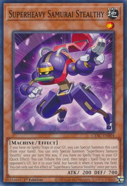 Superheavy Samurai Stealthy CYAC-EN004 card from Cyberstorm Access