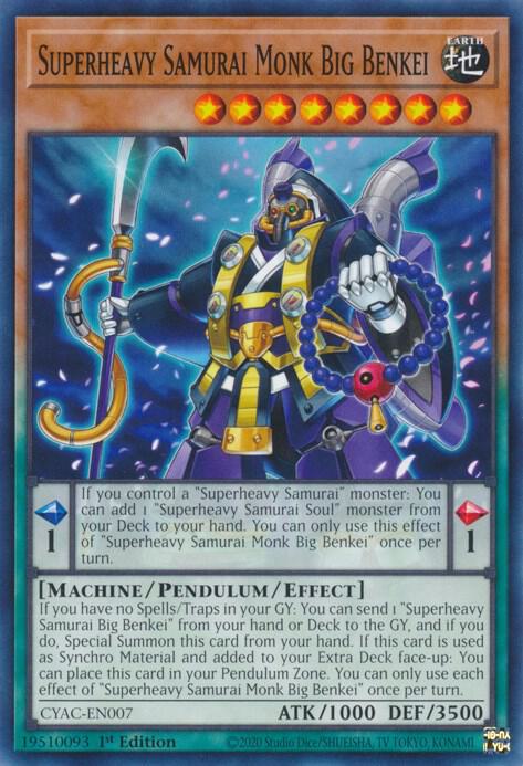 Superheavy Samurai Monk Big Benkei CYAC-EN007 card from Cyberstorm Access