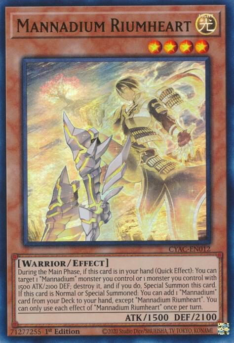 Mannadium Riumheart CYAC-EN012 card from Cyberstorm Access