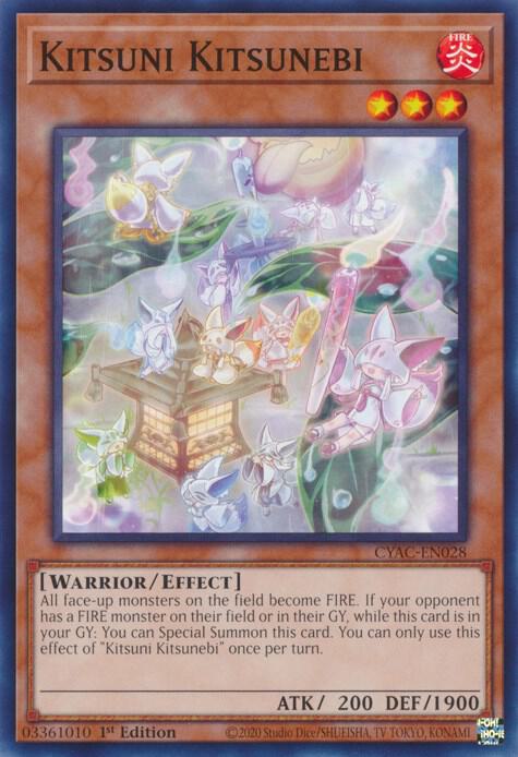 Kitsuni Kitsunebi CYAC-EN028 card from Cyberstorm Access