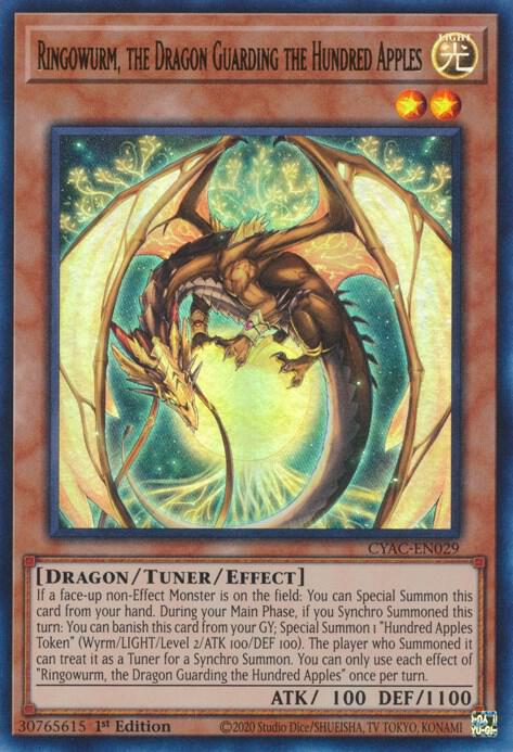 Ringowurm, the Dragon Guarding the Hundred Apples CYAC-EN029 card from Cyberstorm Access