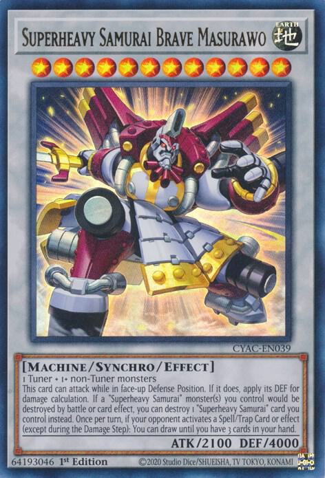 Superheavy Samurai Brave Masurawo CYAC-EN039 card from Cyberstorm Access