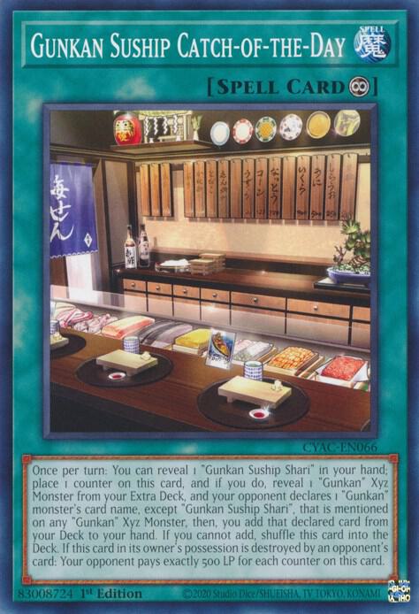 Gunkan Suship Catch-of-the-Day CYAC-EN066 card from Cyberstorm Access