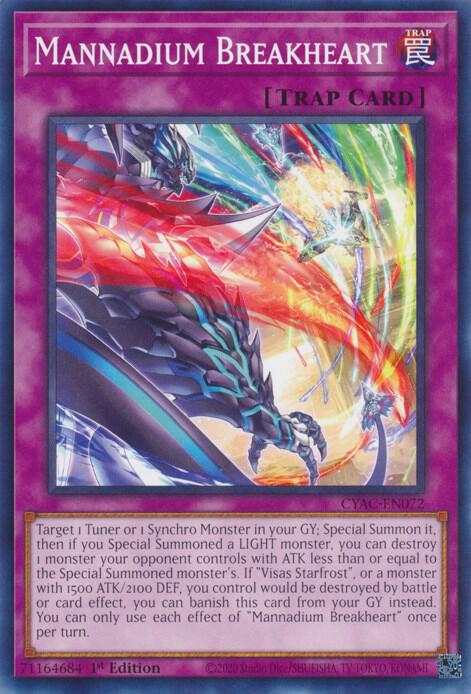 Mannadium Breakheart CYAC-EN072 card from Cyberstorm Access