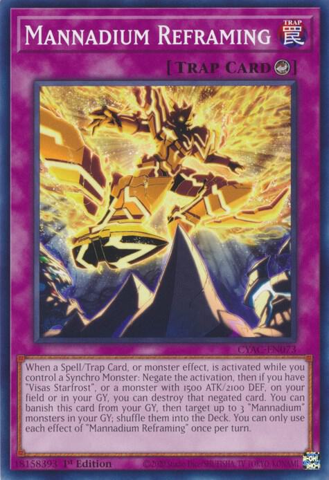 Mannadium Reframing CYAC-EN073 card from Cyberstorm Access