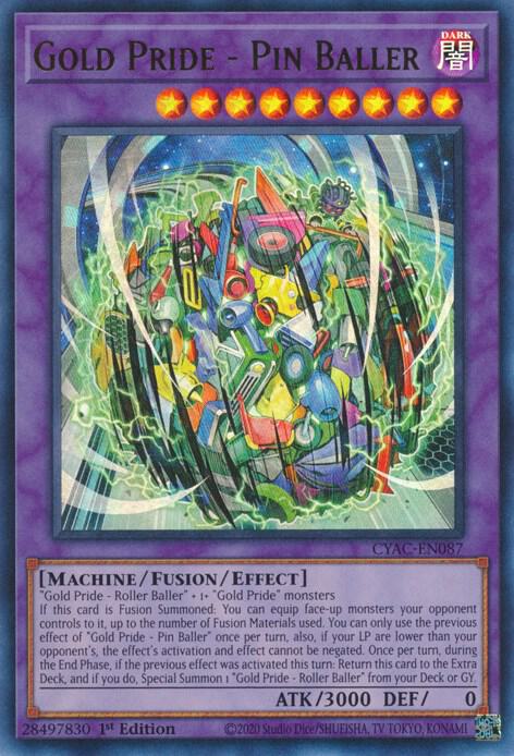 Gold Pride - Pin Baller CYAC-EN087 card from Cyberstorm Access