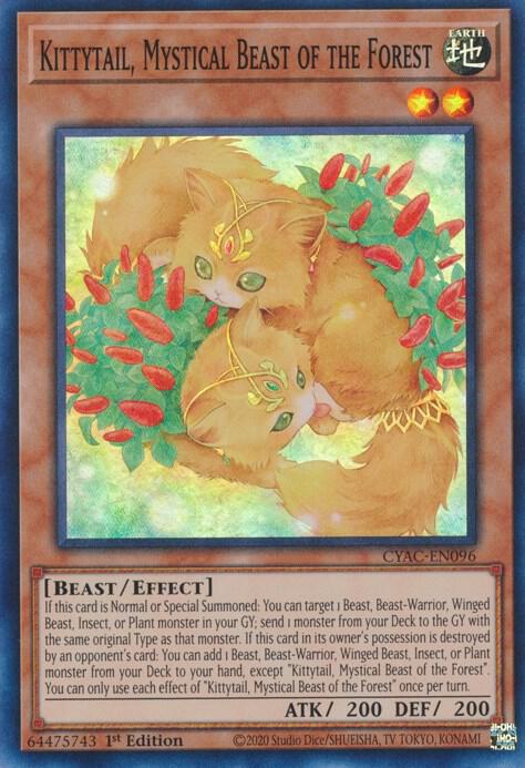 Kittytail, Mystical Beast of the Forest CYAC-EN096 card from Cyberstorm Access