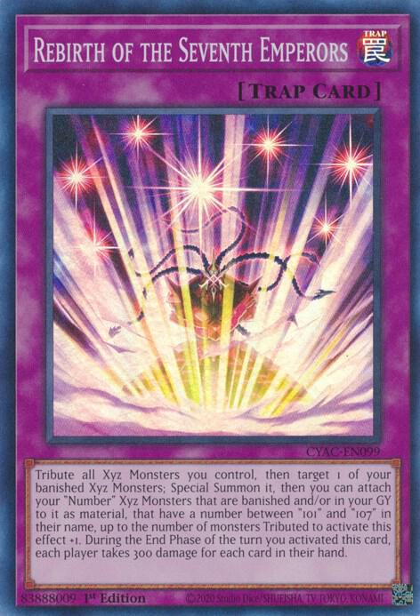 Rebirth of the Seventh Emperors CYAC-EN099 card from Cyberstorm Access