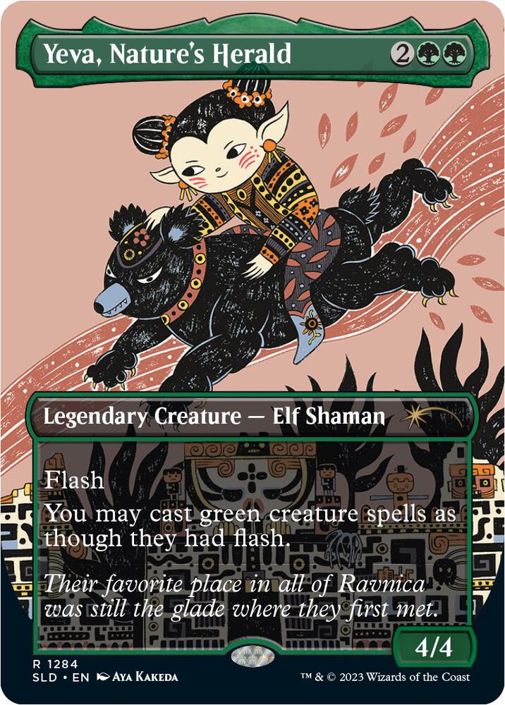 Yeva, Nature's Herald 1284 card from Secret Lair Drop Series