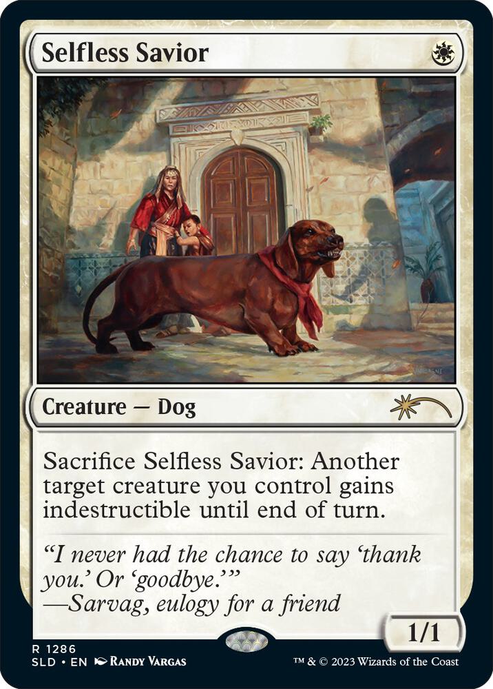 Selfless Savior 1286 card from Secret Lair Drop Series
