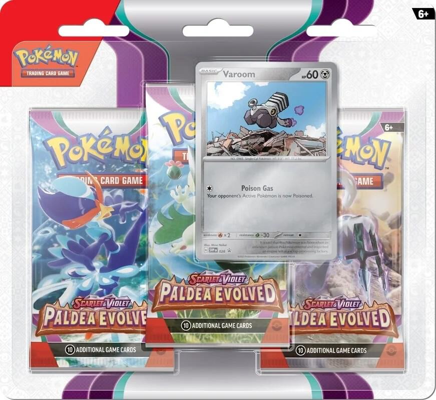 Paldea Evolved 3 Pack Blister [Varoom] card from SV02: Paldea Evolved