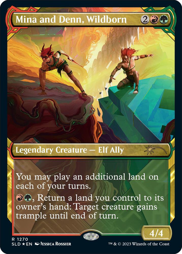 Mina and Denn, Wildborn (Halo Foil) 1270 card from Secret Lair Drop Series