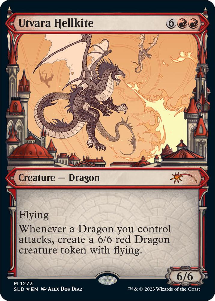Utvara Hellkite (Halo Foil) 1273 card from Secret Lair Drop Series