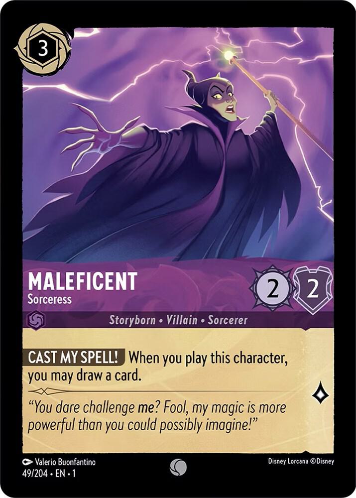 Maleficent - Sorceress 49/204 card from The First Chapter