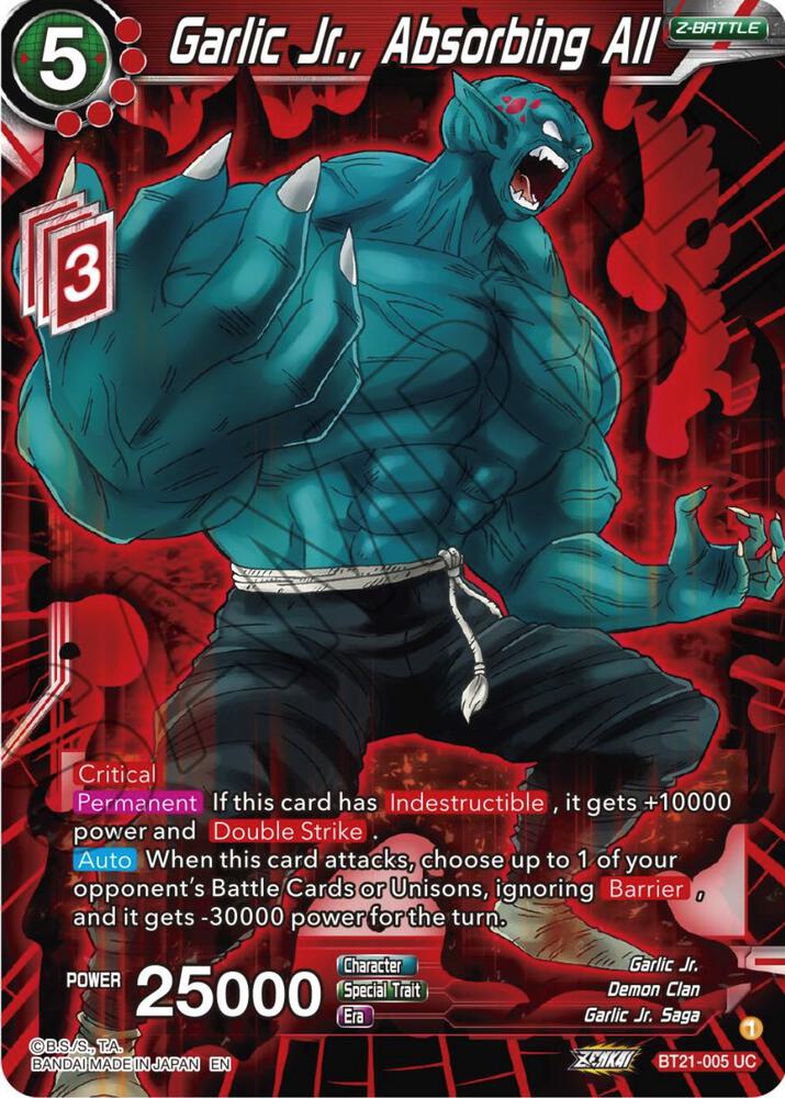Garlic Jr., Absorbing All BT21-005 card from Wild Resurgence