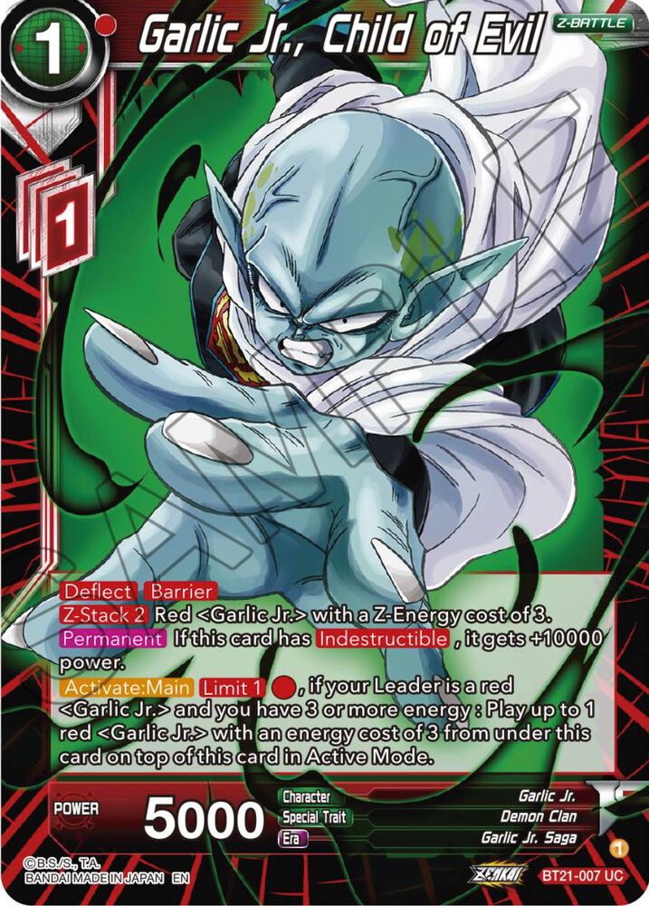 Garlic Jr., Child of Evil BT21-007 card from Wild Resurgence
