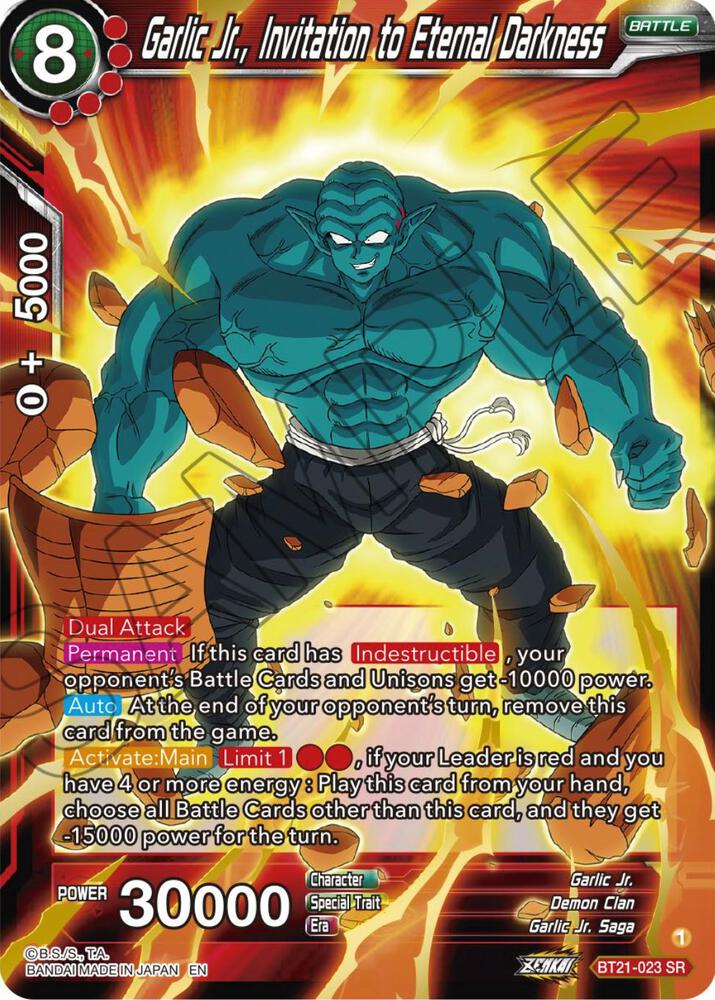 Garlic Jr., Invitation to Eternal Darkness BT21-023 card from Wild Resurgence