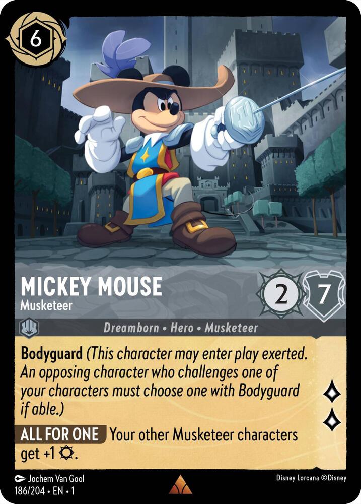 Mickey Mouse - Musketeer 186/204 card from The First Chapter