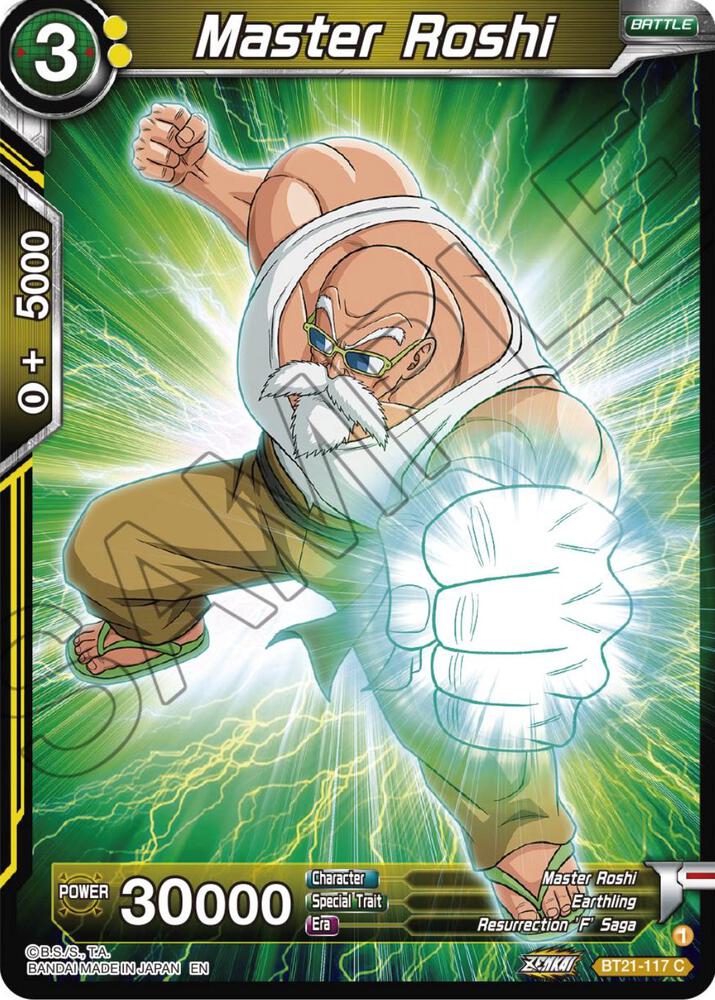 Master Roshi BT21-117 card from Wild Resurgence