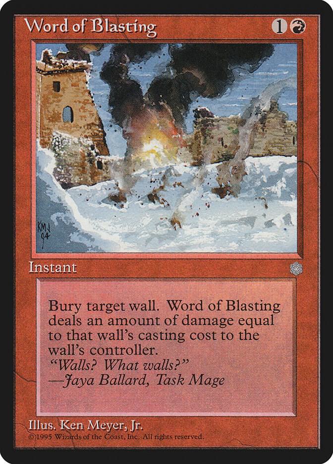 Word of Blasting card from Ice Age