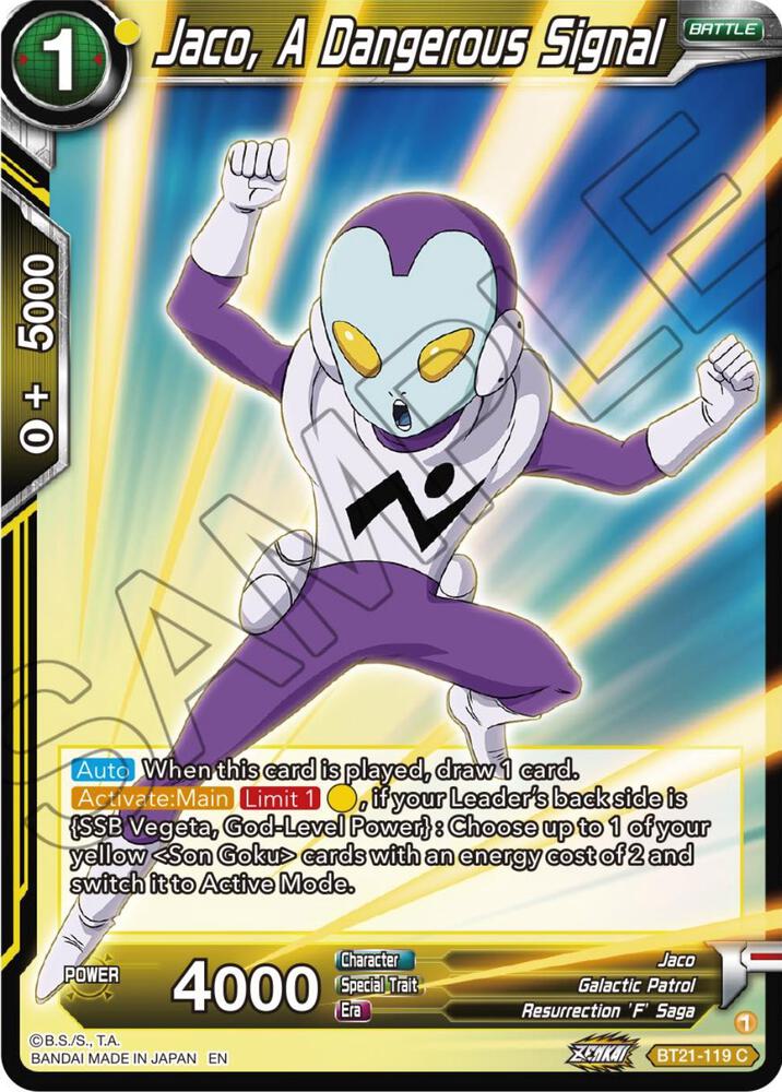 Jaco, A Dangerous Signal BT21-119 card from Wild Resurgence