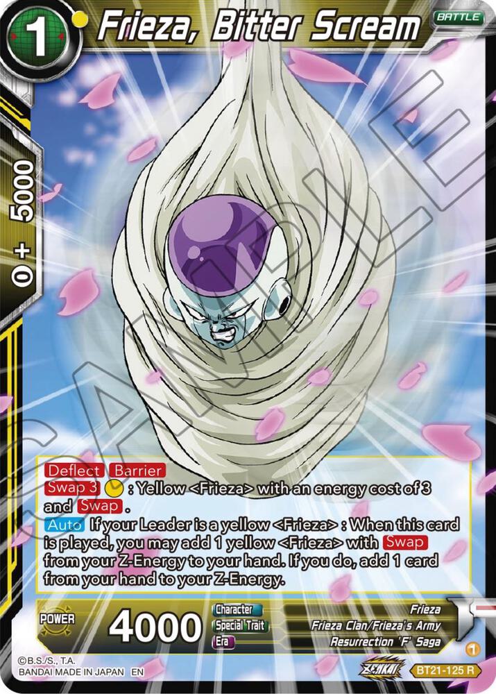 Frieza, Bitter Scream BT21-125 card from Wild Resurgence