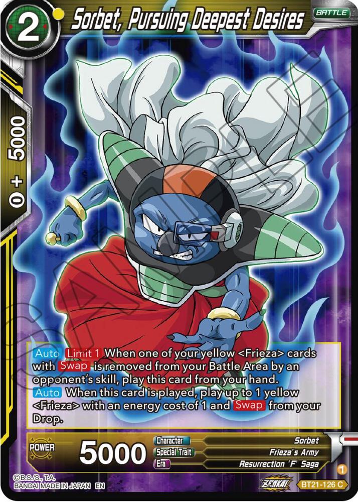 Sorbet, Pursuing Deepest Desires BT21-126 card from Wild Resurgence