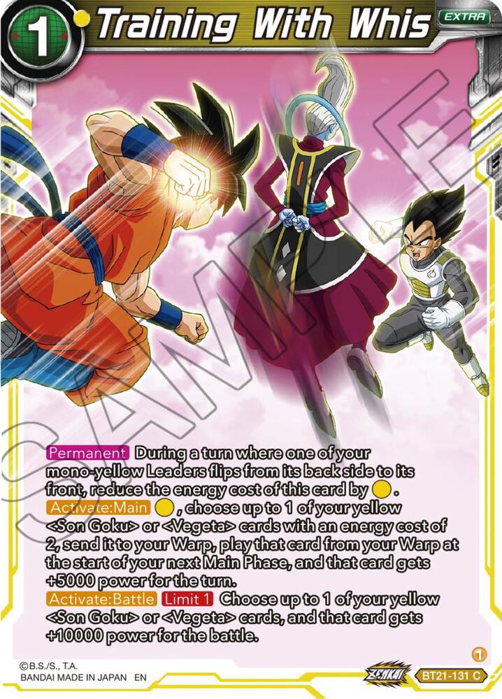 Training With Whis BT21-131 card from Wild Resurgence