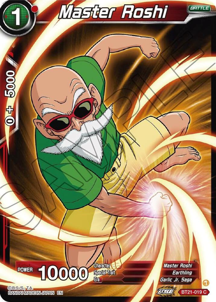 Master Roshi BT21-019 card from Wild Resurgence