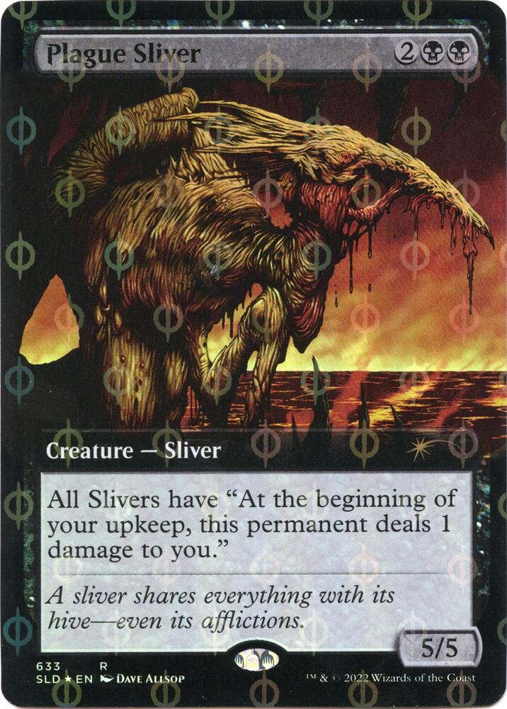 Plague Sliver (Extended Art) (Step-and-Compleat Foil) 633 card from Secret Lair Drop Series