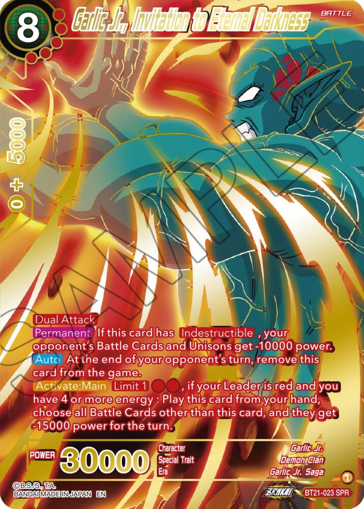 Garlic Jr., Invitation to Eternal Darkness (SPR) BT21-023 card from Wild Resurgence