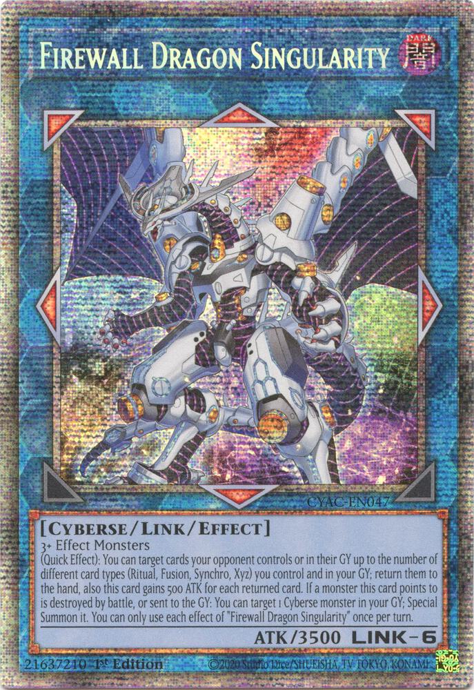 Firewall Dragon Singularity (Starlight Rare) CYAC-EN047 card from Cyberstorm Access