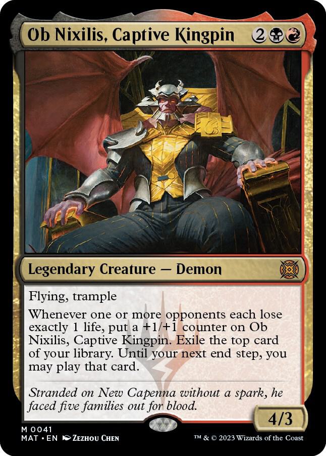 Ob Nixilis, Captive Kingpin 41 card from March of the Machine: The Aftermath