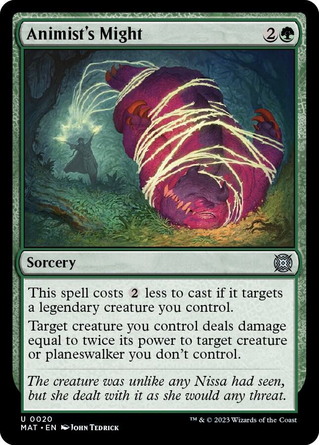 Animist's Might 20 card from March of the Machine: The Aftermath