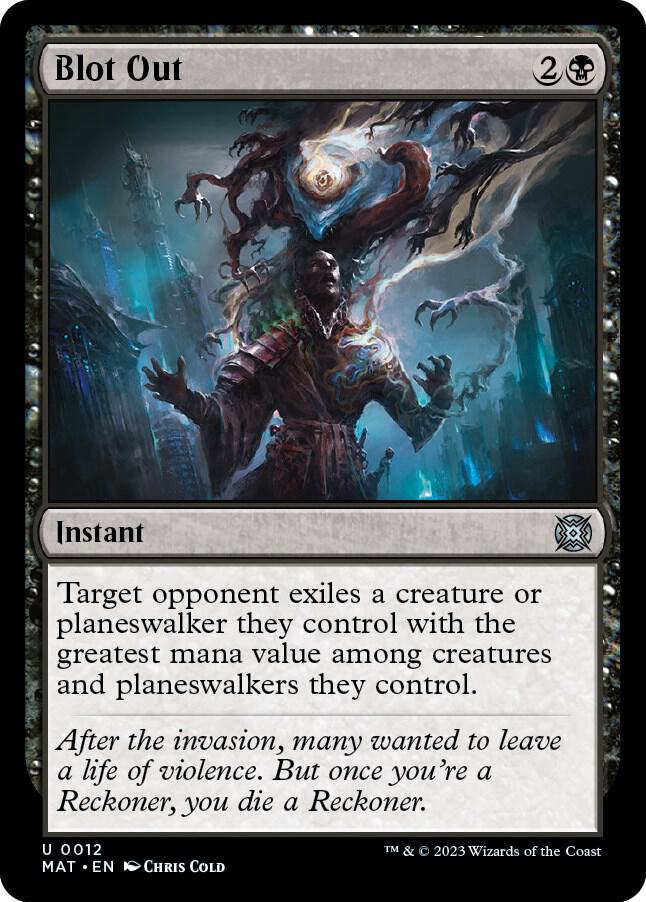 Blot Out 12 card from March of the Machine: The Aftermath