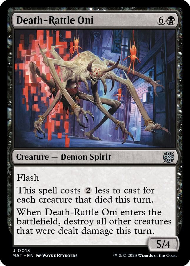 Death-Rattle Oni 13 card from March of the Machine: The Aftermath
