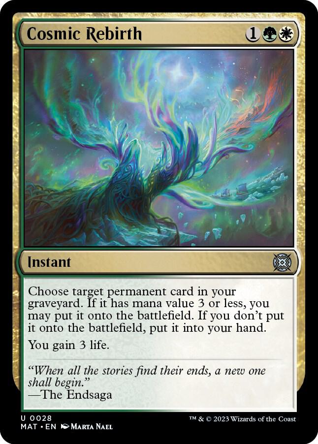 Cosmic Rebirth 28 card from March of the Machine: The Aftermath