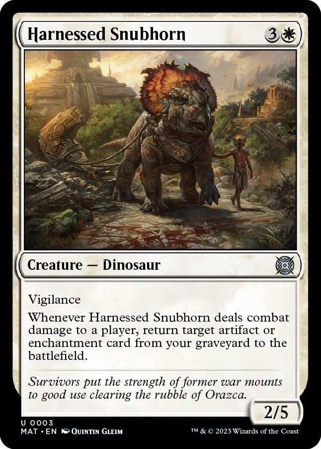 Harnessed Snubhorn 3 card from March of the Machine: The Aftermath