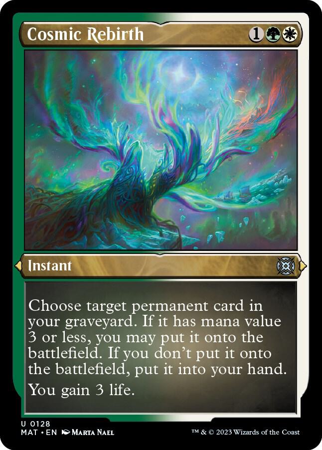 Cosmic Rebirth (Foil Etched) 128 card from March of the Machine: The Aftermath