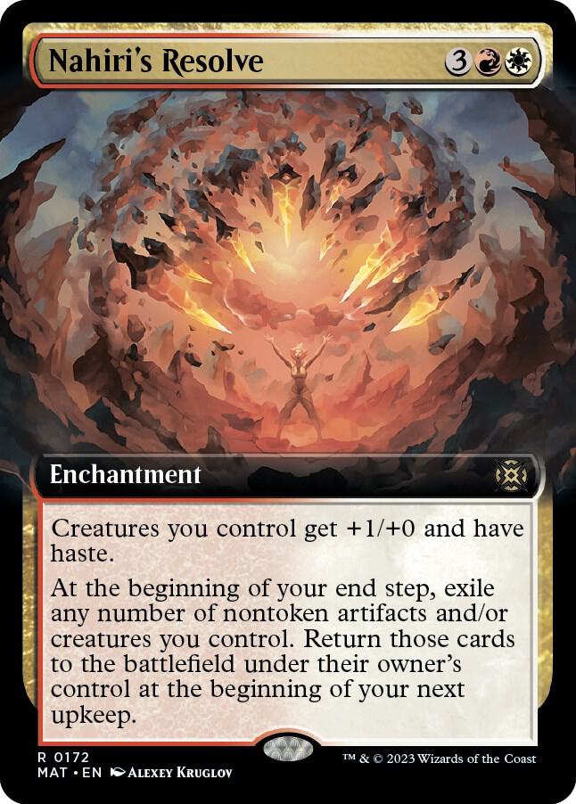 Nahiri's Resolve (Extended Art) 172 card from March of the Machine: The Aftermath
