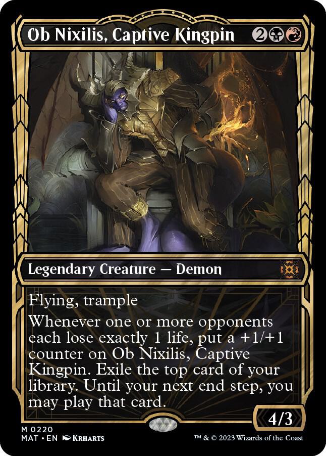 Ob Nixilis, Captive Kingpin (Halo Foil) 220 card from March of the Machine: The Aftermath