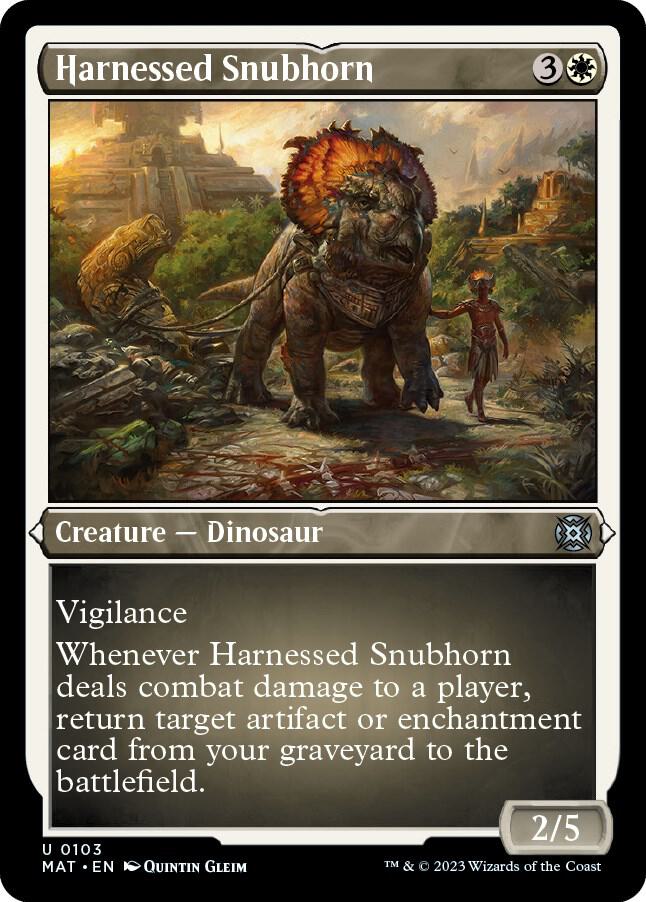 Harnessed Snubhorn (Foil Etched) 103 card from March of the Machine: The Aftermath