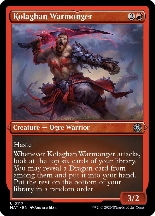 Kolaghan Warmonger (Foil Etched) 117 card from March of the Machine: The Aftermath